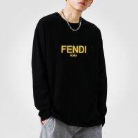 Fen di Sweatshirt Plus Size Street Letter Printing Mens and Womens Casual Joker T-shirt