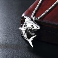 Personality Punk Shark Men 39;s Stainless Steel Pendant Necklace