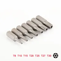 7Pcs ไขควง Torx Bits พร้อม1/4 "Hex Shank T8 T10 T15 T20 T25 T27 T30ความปลอดภัยไขควงไฟฟ้าบิตชุด