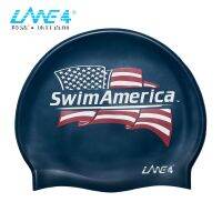 LANE4 Swimming Caps Long Hair Pool Accessories Waterproof Durable Silicone Lightweight MJ093 Swim Caps