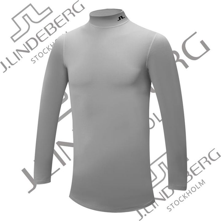 j-lindeberg-เสื้อยืดคอเต่าผ้าฟลีซสีทอง