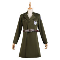 Ackerman คอสเพลย์เครื่องแต่งกาย Anime Attack On Titan Coat Jacket เข็มขัดชุดชายฮาโลวีน Carnival RolePlay Suit