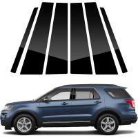 Car Pillar Posts Door Window Trim Molding for Explorer 2011-2019 Anti Scratch Stickers Accessories ,Glossy Black