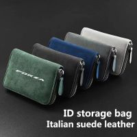 Motorcycle Suede Leather Portable storage box drivers license ID storage bag For Honda FORZA 125 250 300 350 750 Accessories