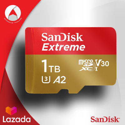 SanDisk Extreme microSD Card SDXC 1TB Read 160 MB/s Write 90 Mb/s (SDSQXA1_1T00_GN6MA) เมมโมรี่ การ์ด แซนดิส ประกัน Synnex แบบ Lifetime สำหรับ โทรศัพท์ มือถือ สมาร์ทโฟน แอนดรอย Smart phone Anddroid กล้อง แอคชั่น โกโปร SJCAM Gopro 5 6 7 (สีเหลือง-แดง)