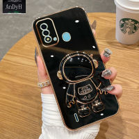 AnDyH 2022 New Design For Infinix itel P37 Case Luxury 3D Stereo Stand Bracket Astronaut Fashion Cute Soft Case