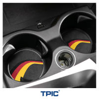 TPIC รถไฟเหาะที่วางแก้วเสื่อสำหรับ BMW G20 F44 F30 F32 F34 G30 X4 E90 E92 E93 6GT F22 3GT 5GT Series Alcantara ถ้วย Pad