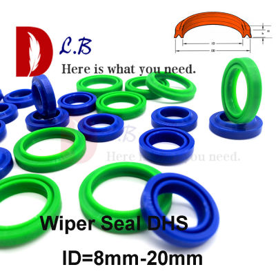 【2023】DHS Wiper seal ID = 8 mm-20 mm Dust ring double lip seal hydraulic cylinder parts industry scraper ring Polyurethane (PU) Rubber