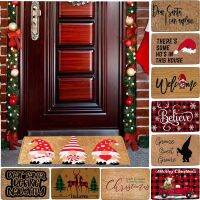 【LZ】☋㍿  Christmas Festival Decoration Front Door Carpet Indoor Outdoor Anti-Skid Mat 60x40cm