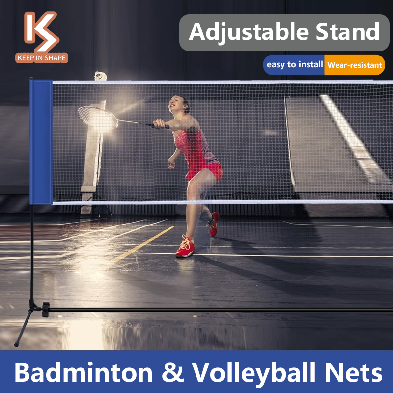 6.2M Portable Big Adjustable Foldable Badminton Mobile Net Tennis Volleyball New 