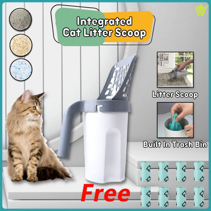【Free 1pc Waste Bag】2IN1 Washable Cat Litter Scoop Selfcleaning Cat