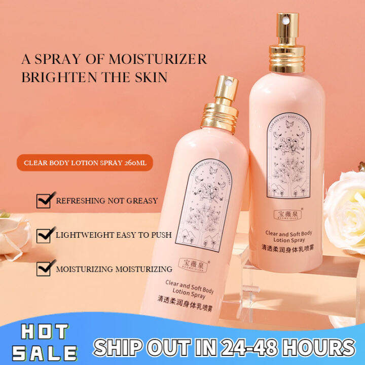 Perfumed Body Whey Clear Hydrating Body Lotion Spray Moisturizes And