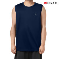 GQ Easy Sport เสื้อกีฬาคอกลม แขนกุด เสื้อยืดคอกลม สีกรม ของแท้ ?%