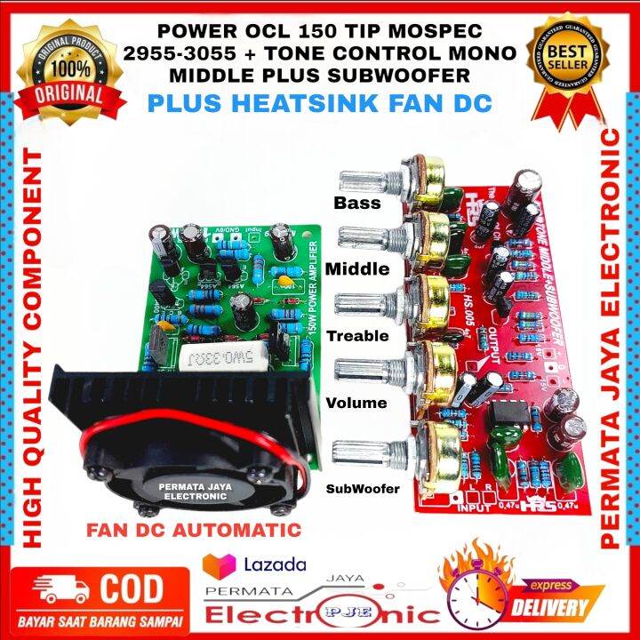Paket Power OCL 150Watt Mono Tip 2955-3055 Plus Tone Control mono