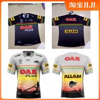 เสื้อผ้าบาสเกตบอลคุณภาพสูง 2021 navy leopard home and away football clothes mens short sleeve Panthers Rugby Jerseys