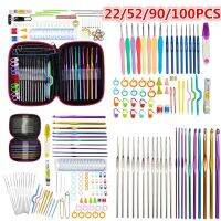 0pcs DIY Aluminum Crochet Hooks Pin Knit Weave Multicolor Craft Sewing Needles Yarn Tool Kit