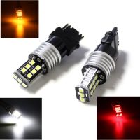 2Pcs White/Amber/Red Auto LED DRL Light Backup Tail Lamp T25 3157 3156 PY27/7W Turn Signal Light 15Smd 2835