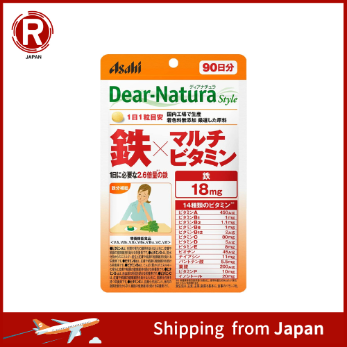 Asahi thân yêu natura phong cách sắt x vitamin tổng hợp 90 hạt 90 ngày - ảnh sản phẩm 1