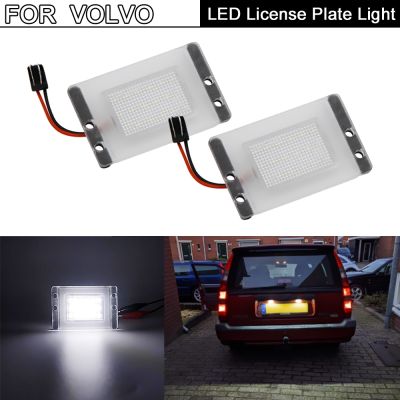 ❍✗✺ 2Pcs Error Free White LED License Plate Light Number Plate Lamp For Volvo V70 1997-2000 For Volvo 850 1991-1996