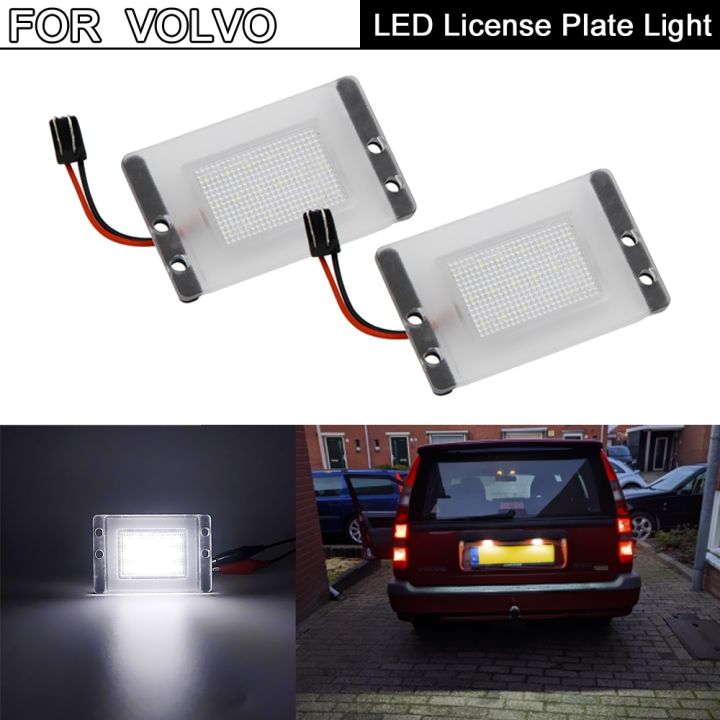 2pcs-error-free-white-led-license-plate-light-number-plate-lamp-for-volvo-v70-1997-2000-for-volvo-850-1991-1996