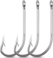 Hyaena 10pcs/lot 34007 Stainless Steel Fishing Hook Long Big Shank Saltwater Hooks Fishing Accessories Tools