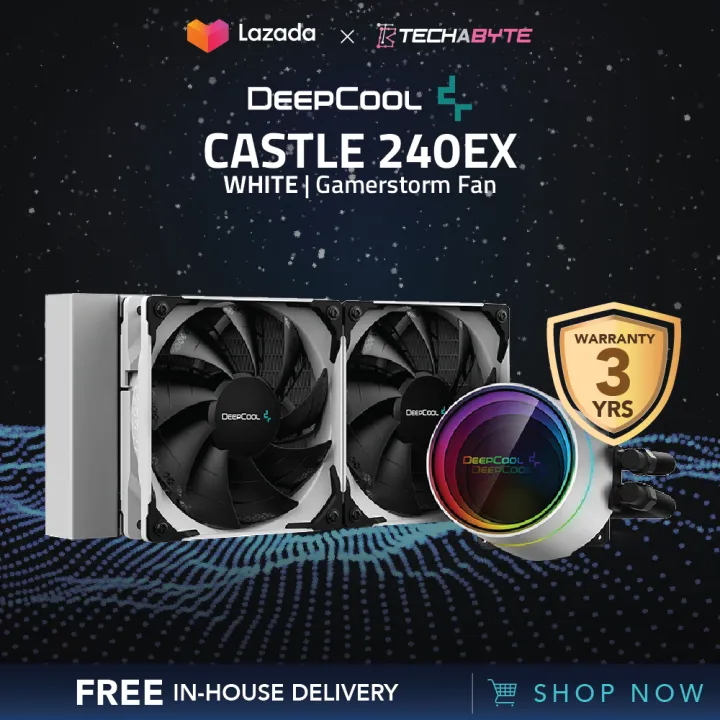 Deepcool Castle 240EX All in One Liquid CPU Cooler White Lazada Singapore
