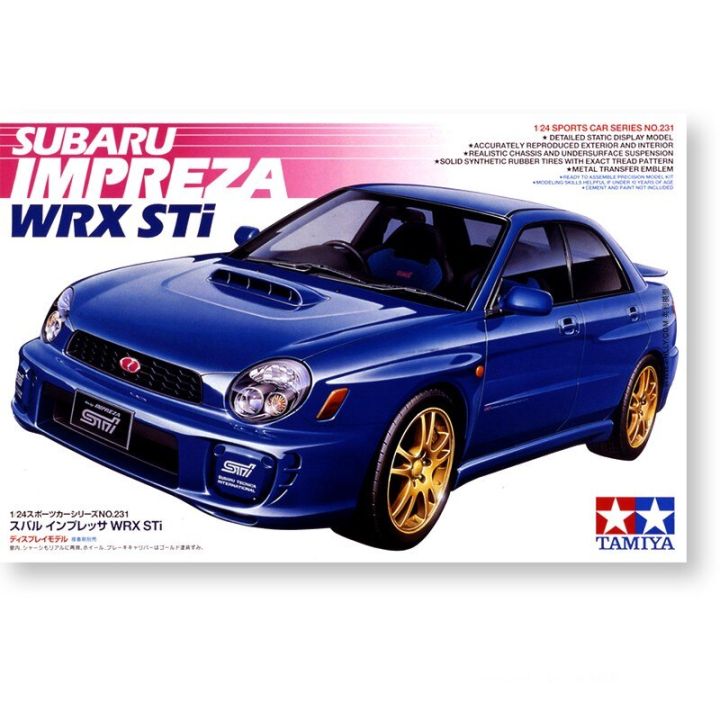 tamiya-24231เครื่องชั่ง1-24ของเล่นโมเดลรถประกอบแบบคงที่สำหรับชุดประกอบโมเดล-subaru-impreza-wrx-sti