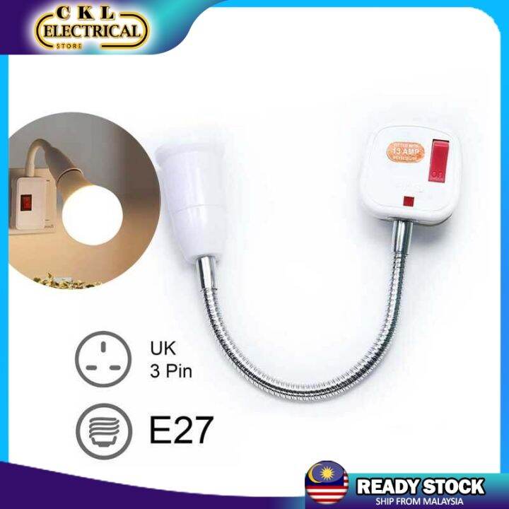Plug To E27 Bulb Holder Flexible Extend E27 To E27 Light Lamp Holder