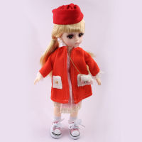 New 30CM Bjd Doll Lolita Dress 15 Movable Joints Dolls With School Suit Make up DIY Bjd Doll Best Gifts For Girl Animal BJD Toy