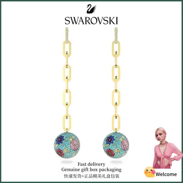 Shop Swarovski Flower of Fortune Y Necklace Gold For Swarovski