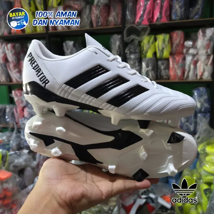 Sepatu Bola Adidas Predator Komponen Original Warna Putih/Hitam | Lazada Indonesia