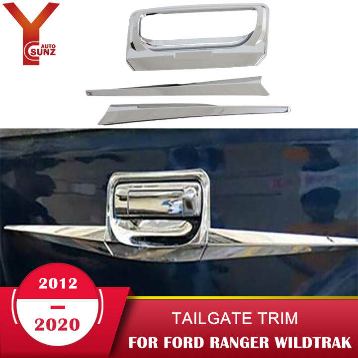 Chrome Tailgate Trim Accessories For Ford Ranger Wildtrak T6 T7 2012