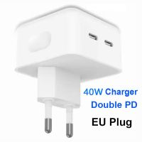 【Taotao Electronics】 40W GaN Type C Fast Wall Charger PD Adapter สำหรับ MacBook iPhone Samsung 14 13 11 12 Pro Eu/us Plug And Data USB Cable