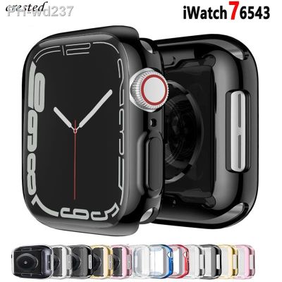 Cover for Apple Watch Case 45mm/41mm 44mm/40mm 42mm/38mm TPU bumper Accessories Screen Protector iWatch Series 8 6 5 3 SE 7 Case
