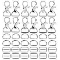 【CC】✙☾  1Set(60Pcs) 20mm Metal D Swivel Clasp Making Lanyard for Handbag Keychain Accessory