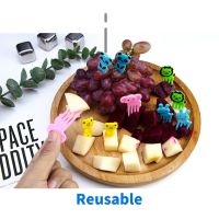 10 Pieces Animals Food Picks Reusable Toothpicks Fruit Pastry Giraffe