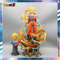 50cm Dragon Ball Son Goku Artificial Anime Figures Super Saiyan 3 SSJ3 Figurine Model Doll Collectible Toys Gifts