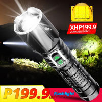 Torch Light XHP199ไฟฉาย LED ที่มีประสิทธิภาพมากที่สุด18650 5โหมดไฟฉายซูม USB ชาร์จพลังงานสูงไฟฉาย LED โคมไฟ