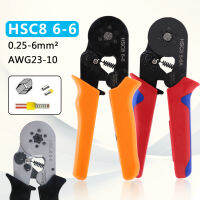 6-4A HSC8 6-6 Tubular Terminal Crimping Tools คีมไฟฟ้าขนาดเล็ก23-7AWG 6-4A0.25-HSC8ความแม่นยำสูง Clamp Set