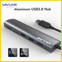 Wavlink อลูมิเนียมความเร็วสูง USB 3.0 Hub 3พอร์ต USB พร้อมช่องเสียบ2ช่อง Sd/tf Card Reader Combo Print Server สำหรับ Mac, Window, Linux