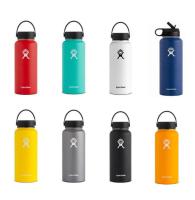 Hydro_Flask ขวดกีฬากลางแจ้งสแตนเลสสีทึบขวดสูญญากาศแบบพกพา 18 oz/32 oz/40 oz