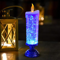 LED Electronic Candle Lights Tourist Souvenirs Crystal Colorful Candles Lights 7-color Gradient Party Atmosphere for Christmas Birthday Wedding