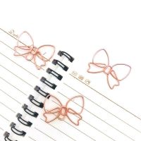 10 Pcs Cute Paperclip Book Mark Bow Clip DIY Accessories Bookmark Bookend Clip Metal Paper Clip Paper Clips