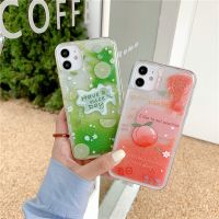 เคสโทรศัพท์มะนาวลูกพีชแบบนิ่มของเหลวแบบไดนามิกดูดทรายสำหรับ Iphone 11 12 13 14 Pro Max ฝาหลังสำหรับ Iphone X XR XS XS Max 6S 7 8 Plus SE3 SE2