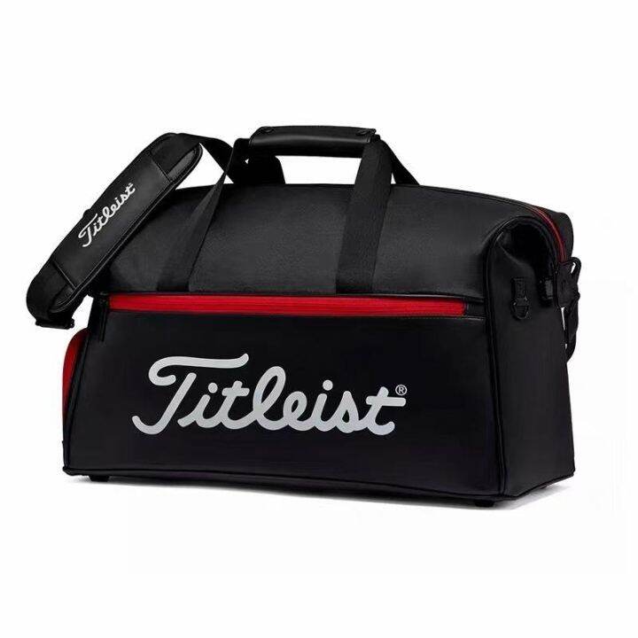 New golf clothing bag tits cloth with leather unisex handbag builtin