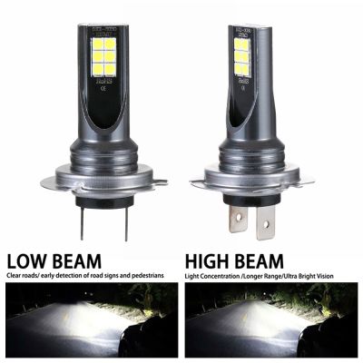 New 2Pcs/Set H7 LED 12V 6000K 24000LM Car Headlight Conversion Globes Bulbs Beam 110W IP68 Waterproof CSP Chip Fog light Bulb Bulbs  LEDs  HIDs