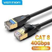 Vention CAT8 Ethernet Cable SFTP Slim RJ45 Patch Lan Cable Cord 40Gbps 2000MHz for Router Laptop PC TV CAT 8 Lan Cable Slim Type