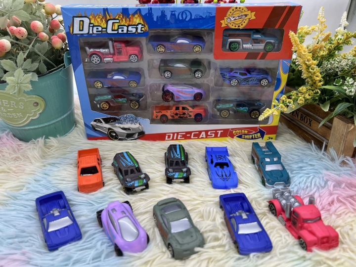 พร้อมส่ง-ของเล่นเด็ก-รถเหล็ก-รถฮอตวิว-hotwheel-รถแผง-รถโมเดล-รถเปลี่ยนสี-รถเด็กเล่น-รถเปลี่ยนสี-10-คัน-ของเล่นเสริมพัฒนาการ