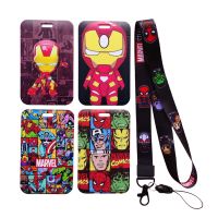 Disney Pemegang Kartu Pahlawan Super Lanyard Pemegang Kartu Geser Pria Pemegang Kartu Siswa Menggantung Tali Casing ID Karyawan