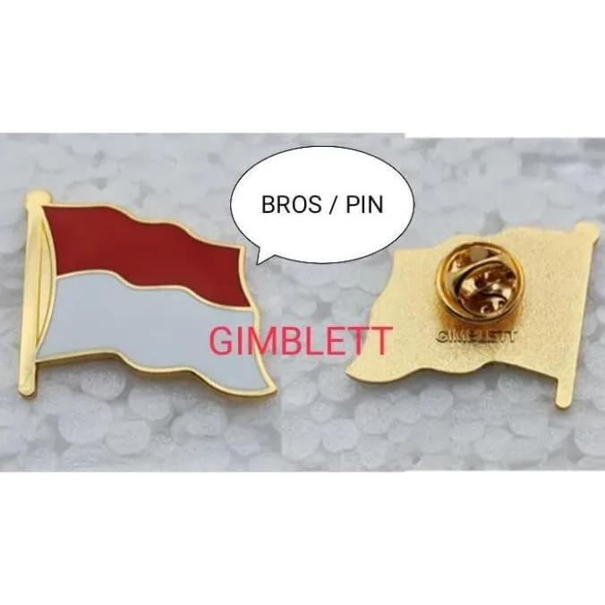 Bisa Cod Pin Flag Bendera Indonesia Bros/Bendera Merah Putih/Bendera ...